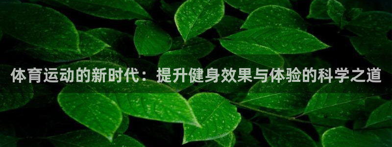 500体育带指数：体育运动的新时代：提升健身效果与体验的科学之道